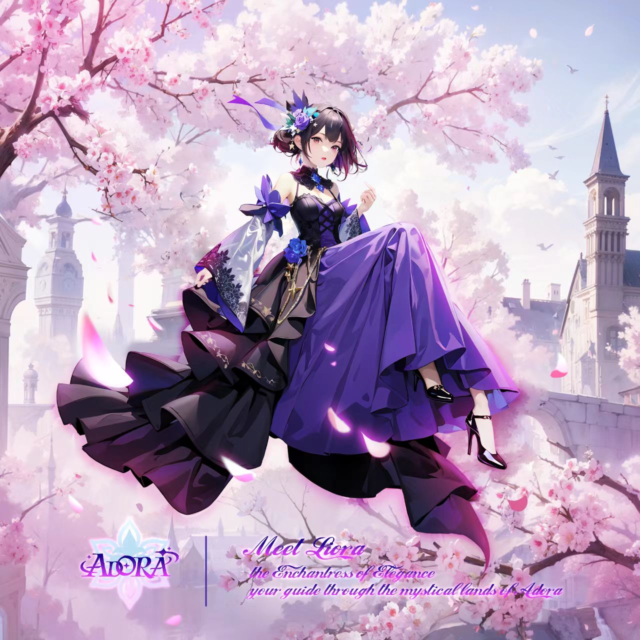 Midnight Bloom: The Violet Enchantress